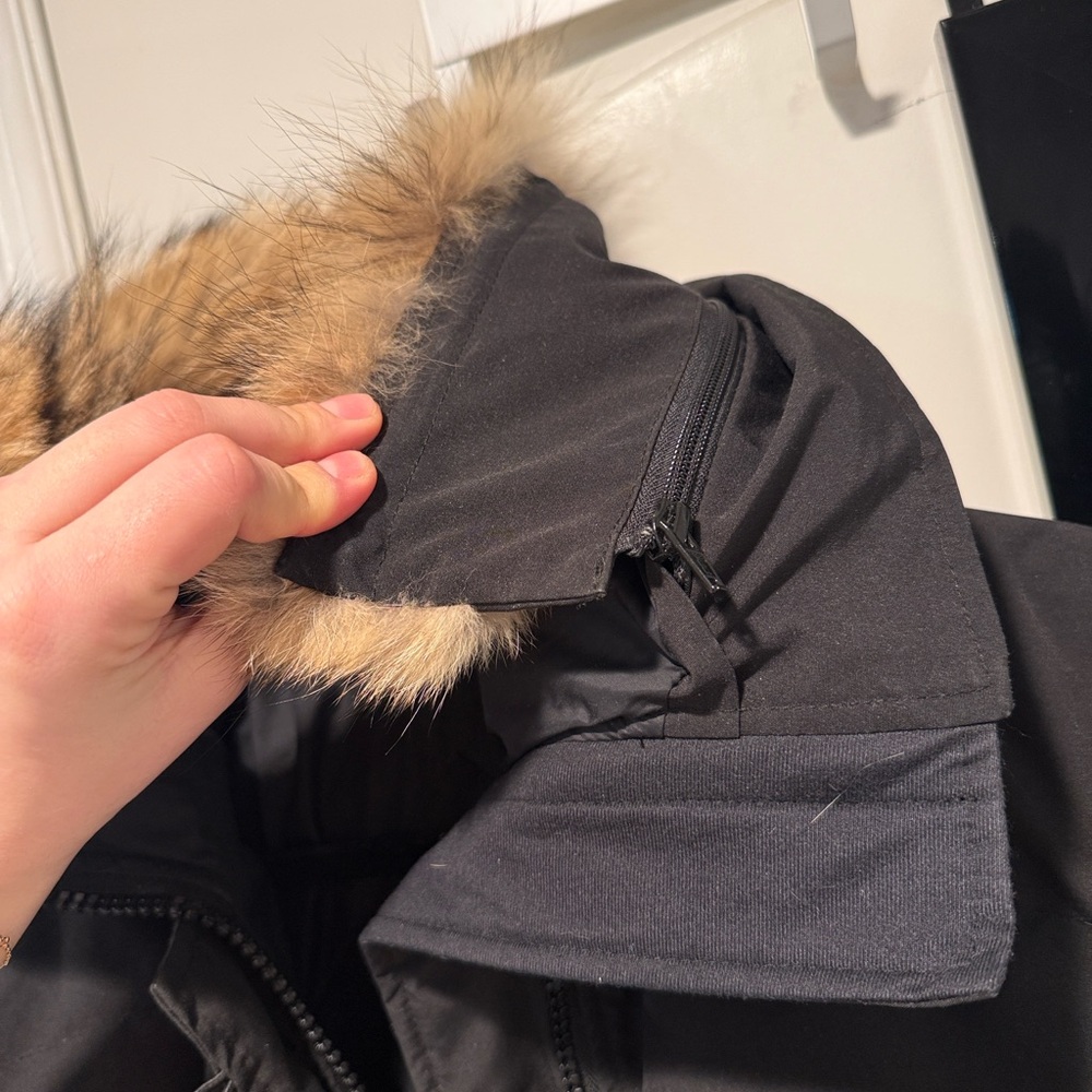Canada Goose Black Women's Parka with Fur-Trim Hood